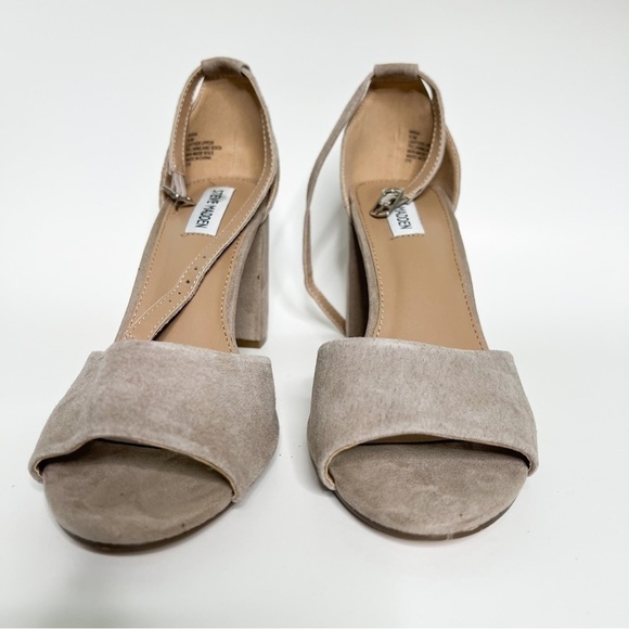Steve Madden Mirna Leather Heels in Taupe Suede Size 9.5 - Picture 2 of 8